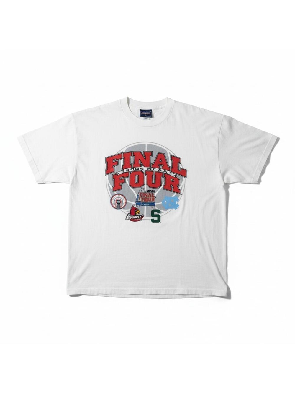 Vintage 2005 NCAA Final Four T Shirt Mens XL Jansport UNC Louisville Illinois MS